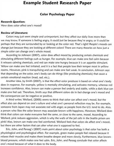 Research paper essay example