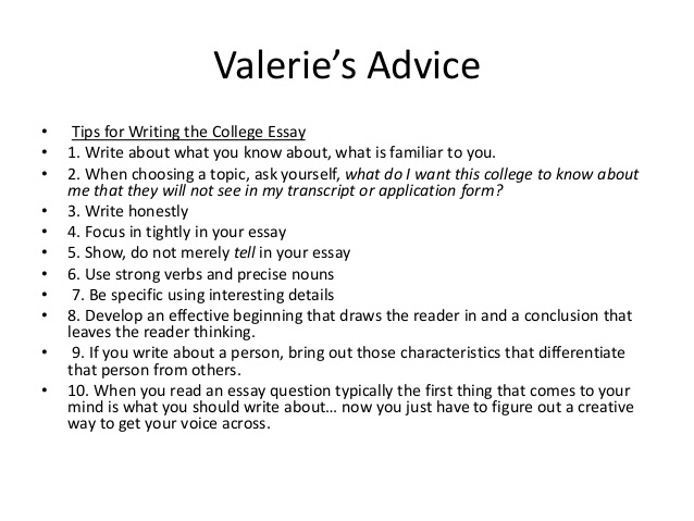 Advice essay example
